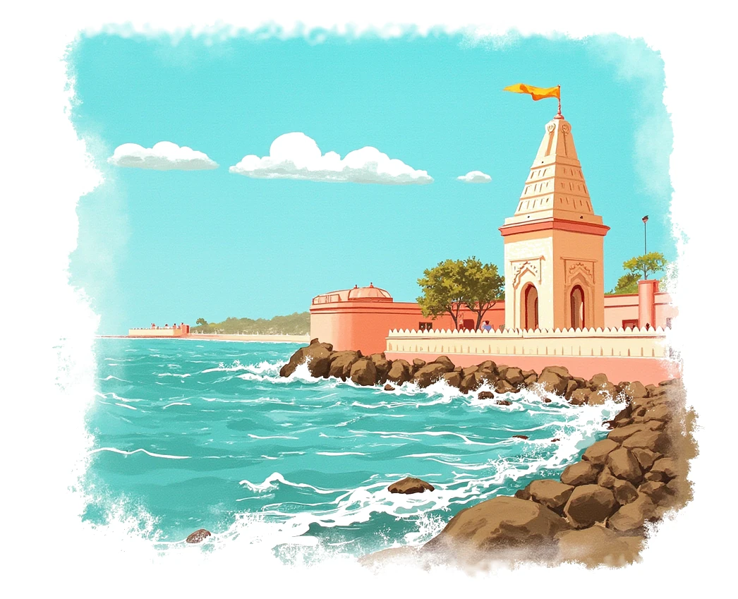 Somnath Temple — Temple World illustration